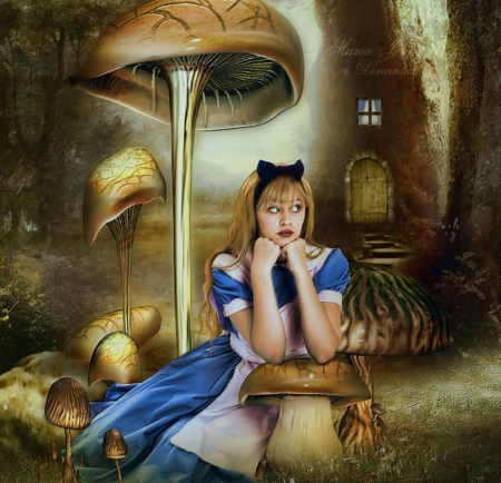 Alice - alice, abstract, lady, fantasy