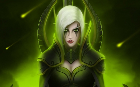 Fantasy girl - wow, maiev shadowsong, game, girl, fantasy, green, woman, world of warcraft, art