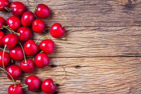 ♥Cherry♥ - berries, fresh, cherry, wood