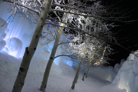 Ice Castle Trees - ice, ice castle, trees, breckenridge colorado, lindsey stirling, ice blue, gorgeous, cold, blue, tree, crystallize