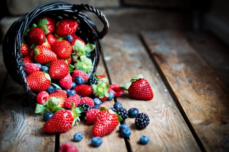 ♥Fresh Berries♥ - berries, basket, fresh, sweet