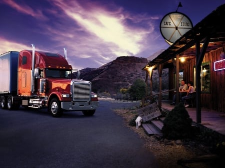 freightliner - truck, freightliner, big rig, semi