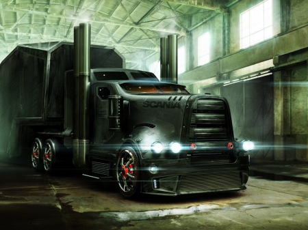 Scania Truck - scania, semi, big rig, truck