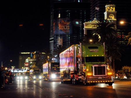 Las Vegas Night Life - vegas, semi, big rig, truck