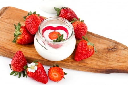 ♥Strawberry♥ - fresh, strawberry, yogurt, dessert