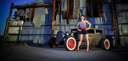 Pinup Kellie - classic, lady, hotrod, model