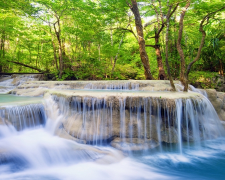 â™¥Waterfallâ™¥ - water, forest, waterfall, river