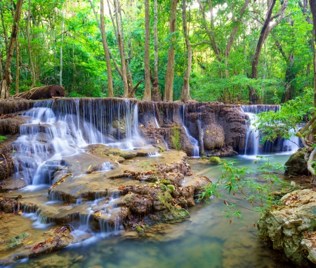 â™¥Waterfallâ™¥ - stream, waterfall, stones, forest