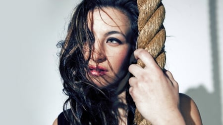 Miesha Tate - fighter, mma, rope, Miesha Tate, brunettes, close up