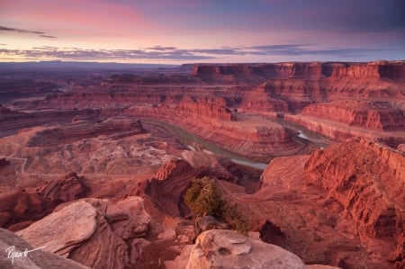 Canyon National Park - mountains, usa, landscape, river