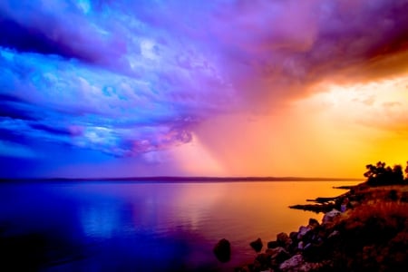 COLORS of NATURE - lake, colors, nature, sky