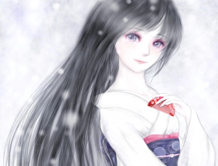 Yukionna - oriental, anime, girl, beauty