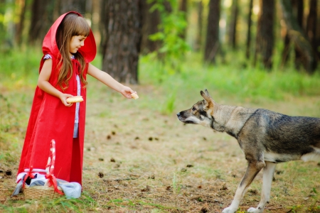 Girl - feeding, animal, girl, abstract