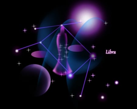 Libra - libra, planets, zodiac, stars