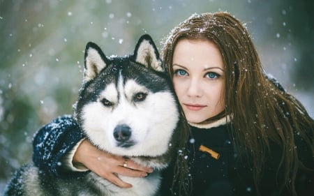 Friends - pretty, frinds, woman, wolf