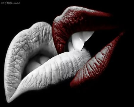 And every time your lips touch me, my breath stops. - love, kiss, emotions, lips, two colors