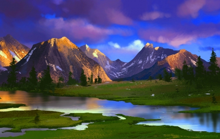 Landscape - sky, fantasy, mountain, landscape