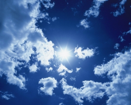 Blue sky - sky, nature, clouds, blue