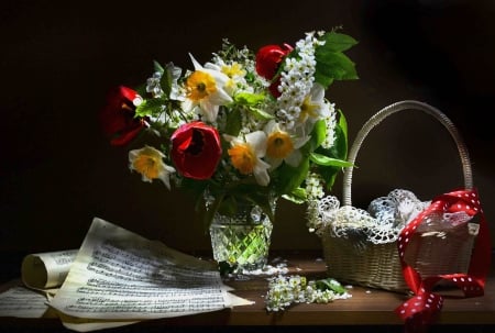 Still Life - amazing, flowers, still life, vase