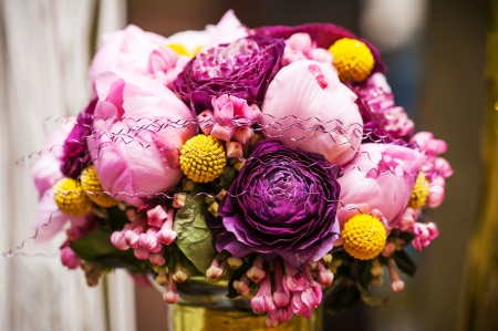 Flowers - bouquet, vase, blossoms, still life