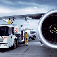 refueling a plane