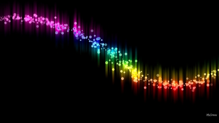 Color Curve - bokeh, sparkle, rainbow, curve, bright, neon, colors, shine