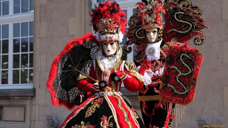 dance mood - wearing, mask, couple, red