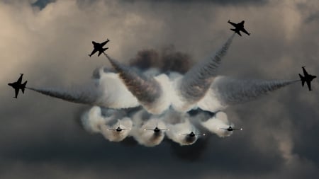 Black Eagles - aircrafts, black, eagles, sky