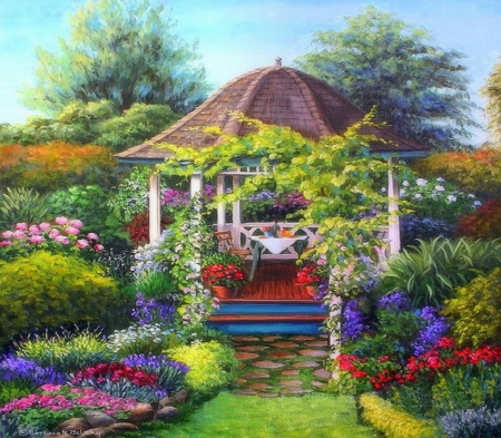 ★Gazebo Among The Roses★