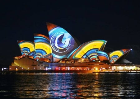 SYDNEY OPERA HOUSE - house, opera, lights, sydney