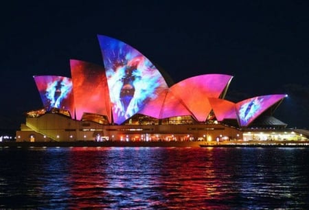 SYDNEY OPERA HOUSE - house, opera, lights, sydney