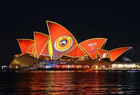 SYDNEY OPERA HOUSE - house, opera, lights, sydney