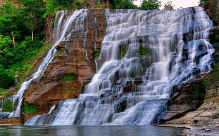 Ithaca Waterfall, New York ~ HDR - HDR, Nature, Waterfall, USA