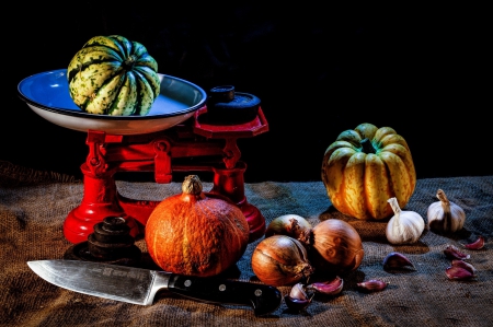 * Still life * - food, vegetables, garlik, pumpkins