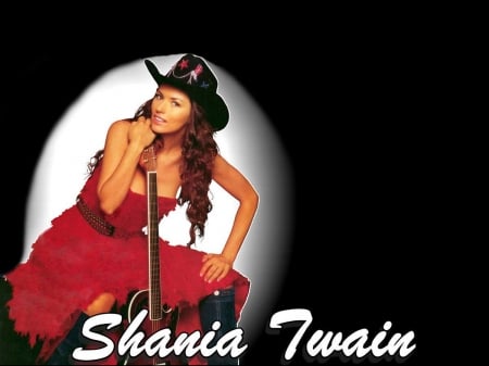 Cowgirl Shania Twain - girls, famous, women, style, fun, sexy, hat, female, cowgirl, music, fashion, cowgirls, hats, country, western, red dress