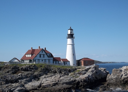 Portland Head Light - maine, lighthouse, cape elizabeth, portland head light