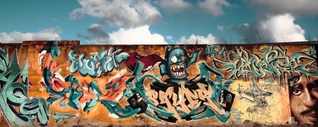 Graffiti Wall - hd, graffiti, abstract, wall