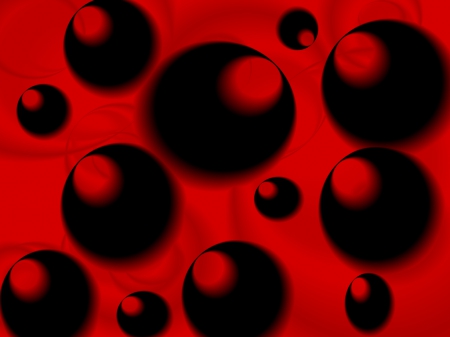 SNOOKER BALLS - red, creation, abstract, black