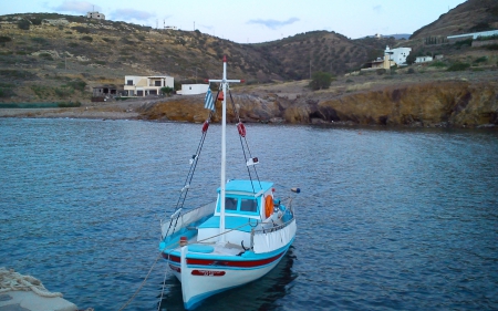 In the harbour - harbour, blue, water, sea, boat