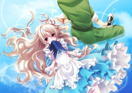 Mary & Seto - anime, kagerou, dress, project, romance, love, long hair, seto, cute, mary