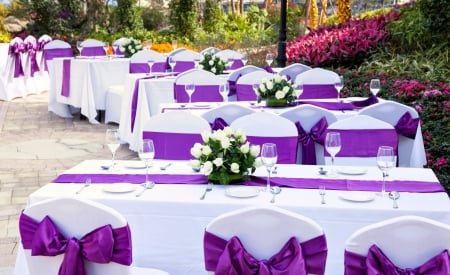 * Purple wedding * - flowers, roses, happiness, purple, ribbon, wedding