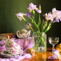 Tea Time with Irises