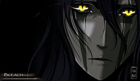 Ullquiorra - black, eyes, white, yellow