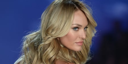 Candice Swanepoel - woman, face, girl, blue, candice swanepoel, model, blonde