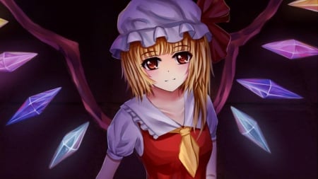 flandre - anime, cute, girl, hat