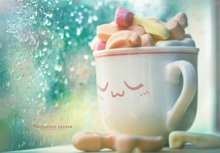 Waiting for my little Kids - marshmallows, photography, soft, sweet, cup