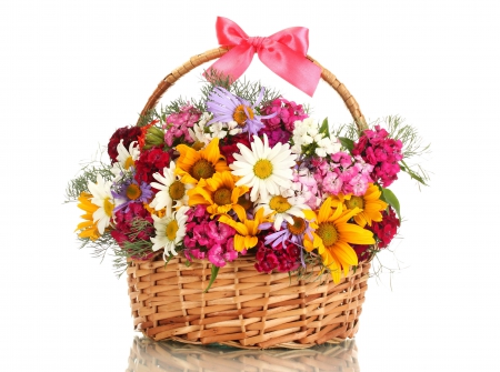 * Basket of flowers * - flowers, basket, flower, nature