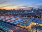 san francisco train station at dawn hdr