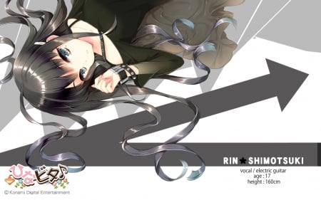 Shimotsuki Rin - black, vocal, Rin Shimotsuki, electric guitar