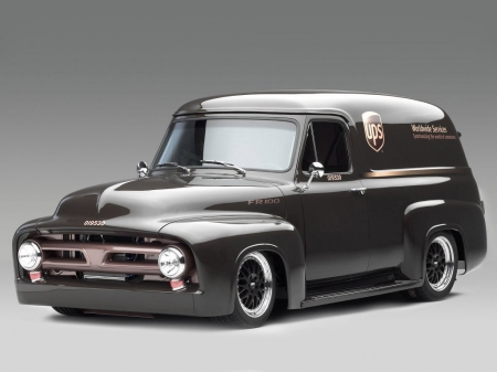 1953 Ford Panel Truck (UPS) - ford, cars, auto, custom